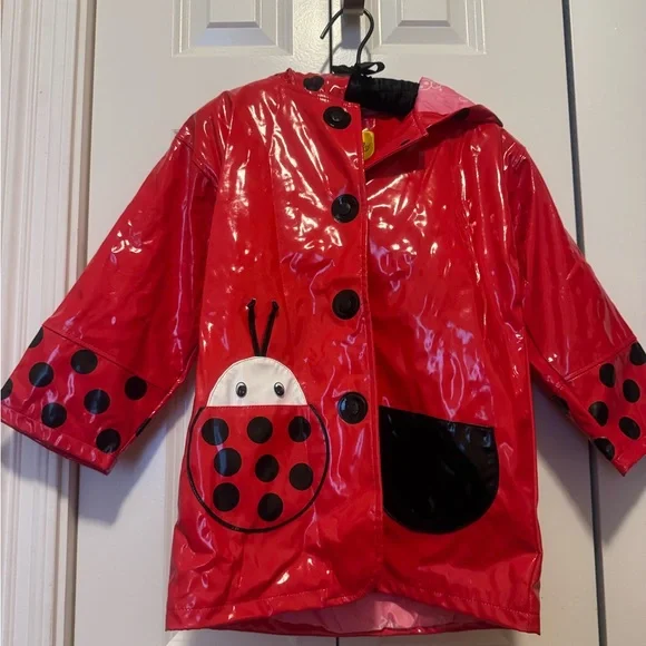 Ladybug Rainy Day Set - Ladybug rain coat, rain boots, and umbrella 🐞 - Picture 2 of 13